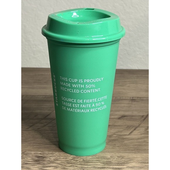 NEW Starbucks 2023 Choose to Reuse Earth Green Eco Reusable Hot Cup 16‎ oz Cup - Picture 4 of 9
